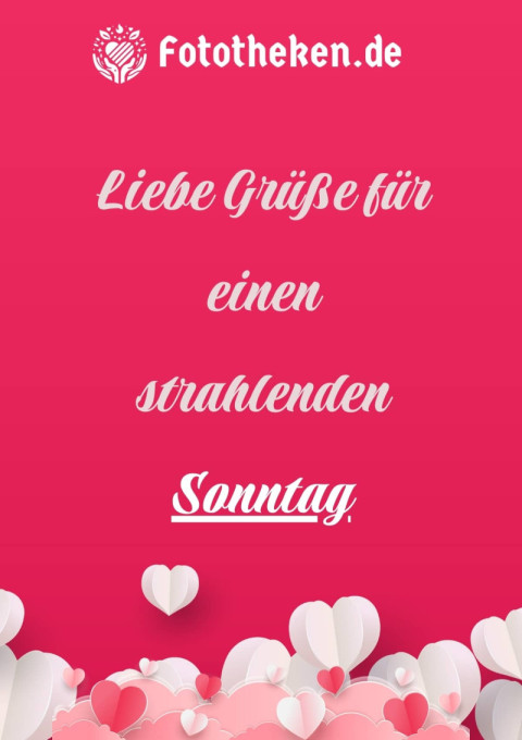 Liebe Grüße für einen strahlenden Sonntag