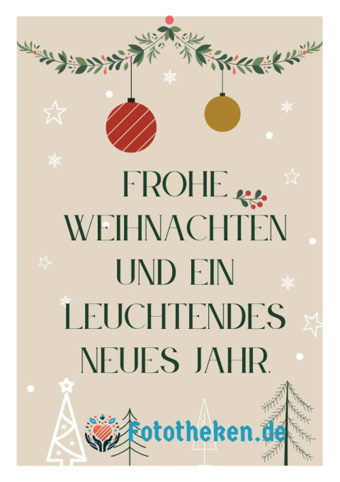 Frohe Weihnachten und ein leuchtendes neues Jahr