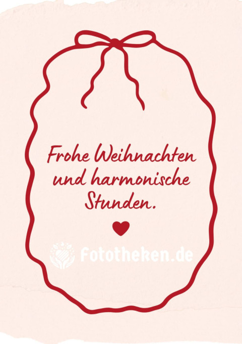 Frohe Weihnachten und harmonische Stunden