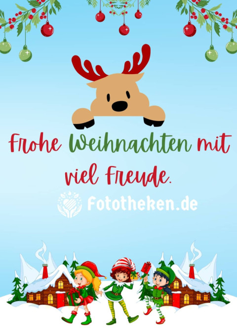 Frohe Weihnachten mit viel Freude