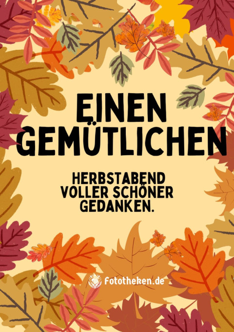 Einen gemütlichen Herbstabend voller schöner Gedanken