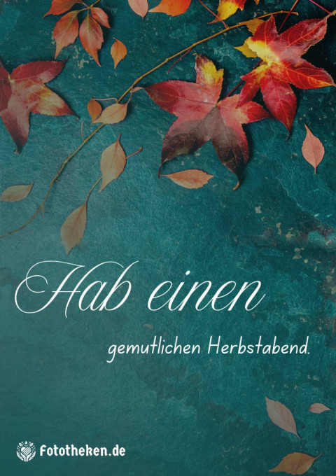 Hab einen gemütlichen Herbstabend