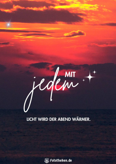 Mit jedem Licht wird der Abend wärmer