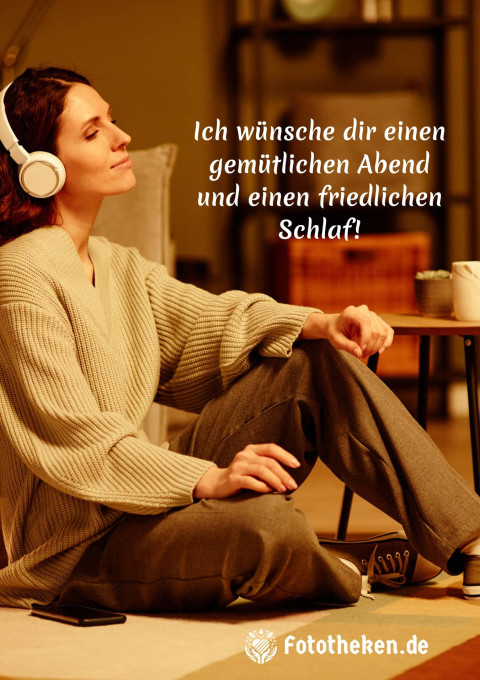 Ich wünsche dir einen gemütlichen Abend und einen friedlichen Schlaf!